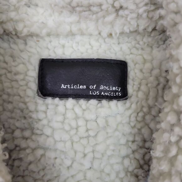 Articles of Society Sherpa Trimmed Jean Jacket Size S - Picture 2 of 4